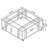 Matte Brass Square Glass Top Coffee Table