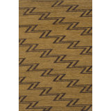 Wool Chevron Area Rug in Brown