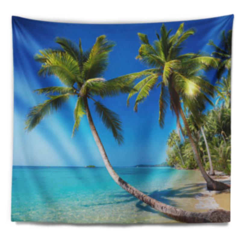 Paysage photo plage tropicale thaïlande tapisserie, H 32 po x l 39 po