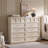 6 Drawers Dresser Cabinet,  White, 47 inch Width Wood Chest of Drawers ,Dresser Organizer-546452524