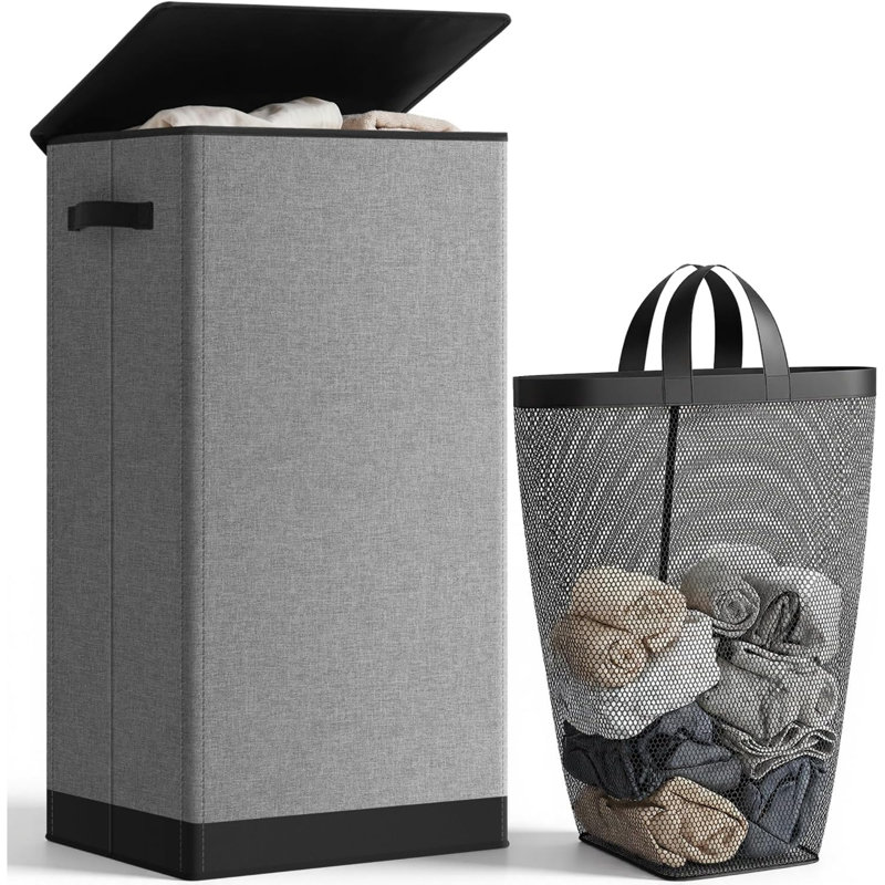 Plastic Laundry Room Organiser, Grey