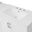 Meuble-lavabo double 84 po, 2 lavabos en céramique et comptoir en quartz 84 po, avec tablettes réglables et 3 tiroirs, grand espace de rangement, poignées en métal argenté et charnières à fermeture en douceur-115916263