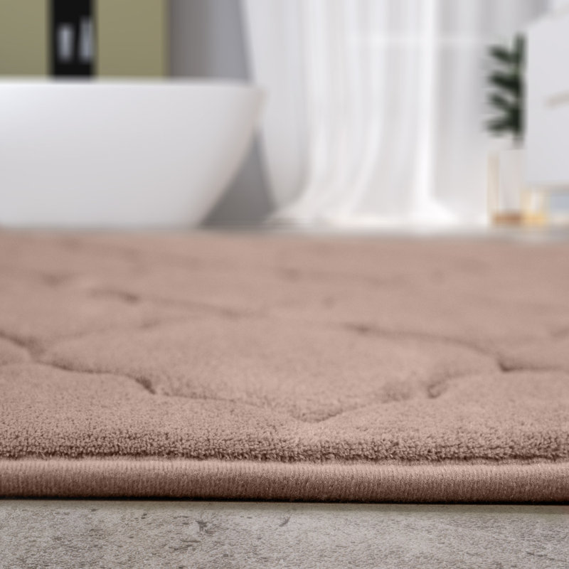 Corby Rectangle Bath Mat, Beige, 70cm W x 120cm L