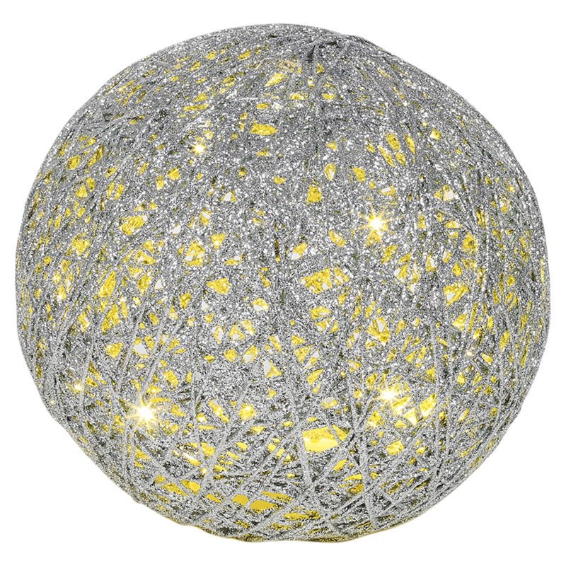 LED Lamp, Silver Glitter