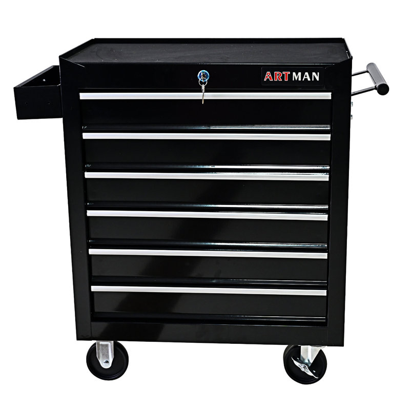 6 Drawers Multifunctional Tool Cart With Wheels, Entryway Cabinet