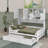 Full Size Wooden Daybed With Twin Size Trundle And All-In-One Cabinet And Shelf-239695328