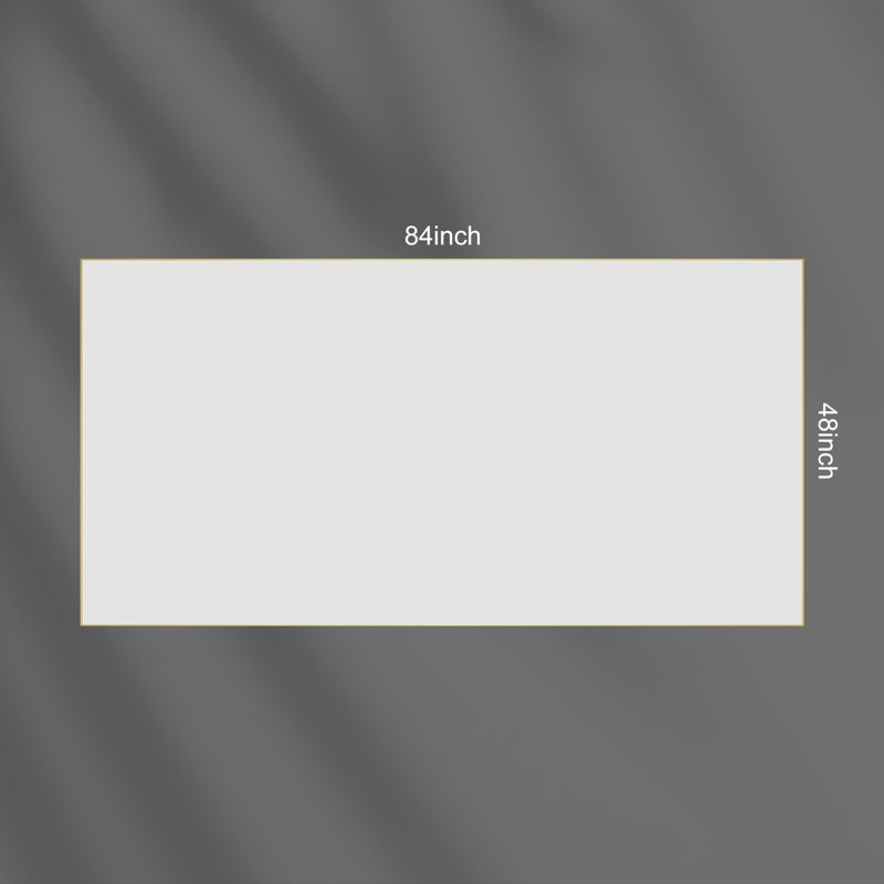 Miroir de salle de bain mural, 48 po x 84 po, Or brossé