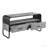 Modern TV Stand Console - Concrete Gray/Black