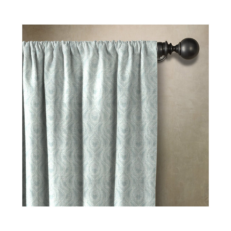 Room Darkening Curtain, 50" W x 120" L, Light Khaki Olive