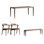 All solid wood multifunctional table set