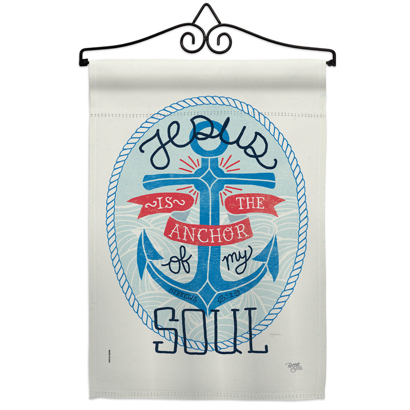 Jesus est le point d’ancrage en polyester 2 faces 19 x 13 po. ensemble de drapeaux