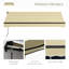 Auvent de jardin rétractable 8 pi x 6,5 pi, abri de soleil pour patio avec fonctionnement manuel, matériau 280 g / m², cadre en aluminium, contrôle beige, tissu, cadre pour l'extérieur,