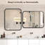 Miroir de meuble-lavabo pour salle de bain pour dessus de lavabo, miroir rectangulaire 40 po x 32 po avec coin rond pour la chambre à coucher-917397332