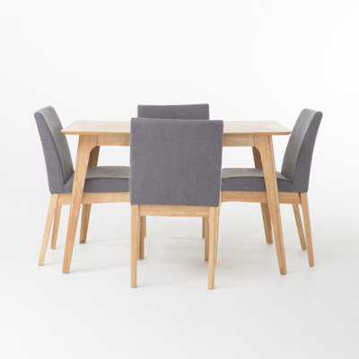 Dashone 5 Piece Solid Wood Dining Set by George Oliver