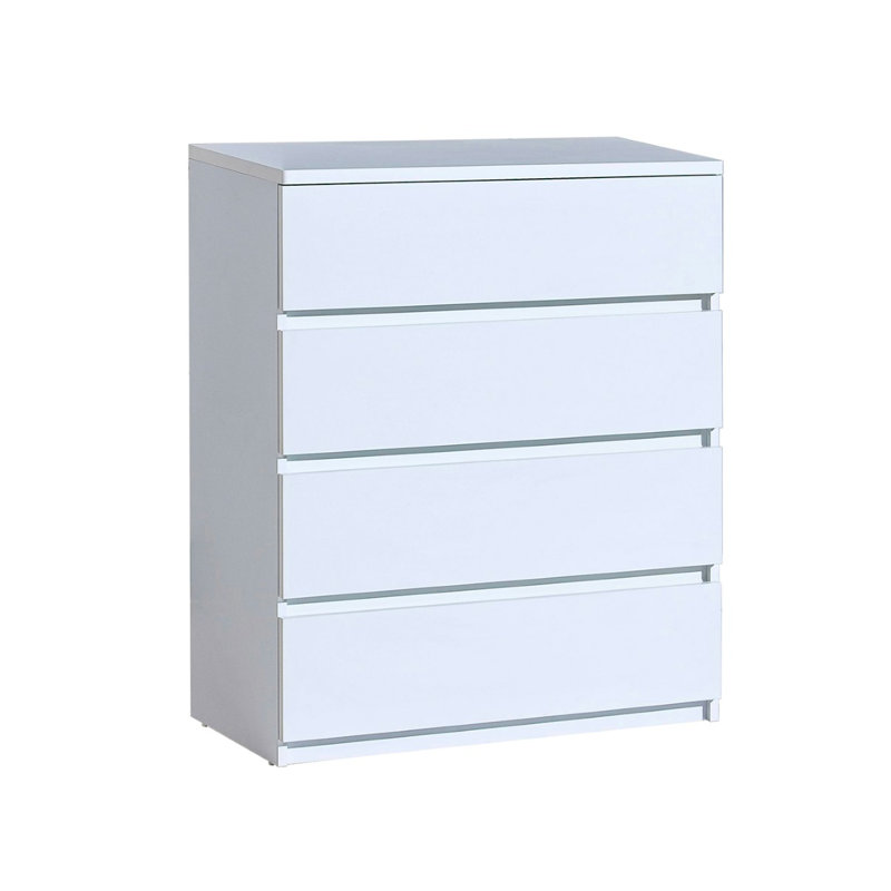 Crear 80.1 cm W Chest of 4 Drawers, White