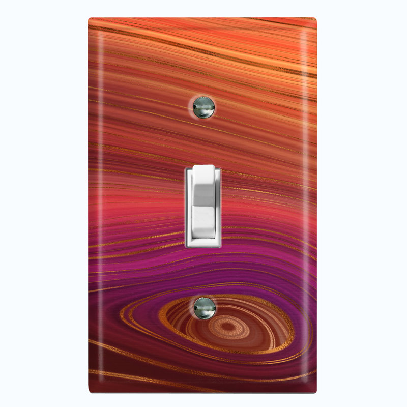 Patterned 1 - Gang Toggle Light Switch Standard Wall Plate