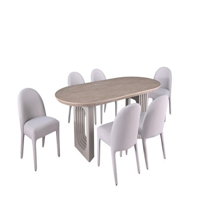 Ensemble de salle à manger Dafne, beige