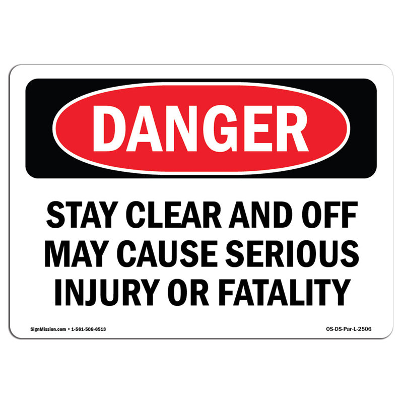 Signe de danger, 12" H x 18" W x 0.1" D