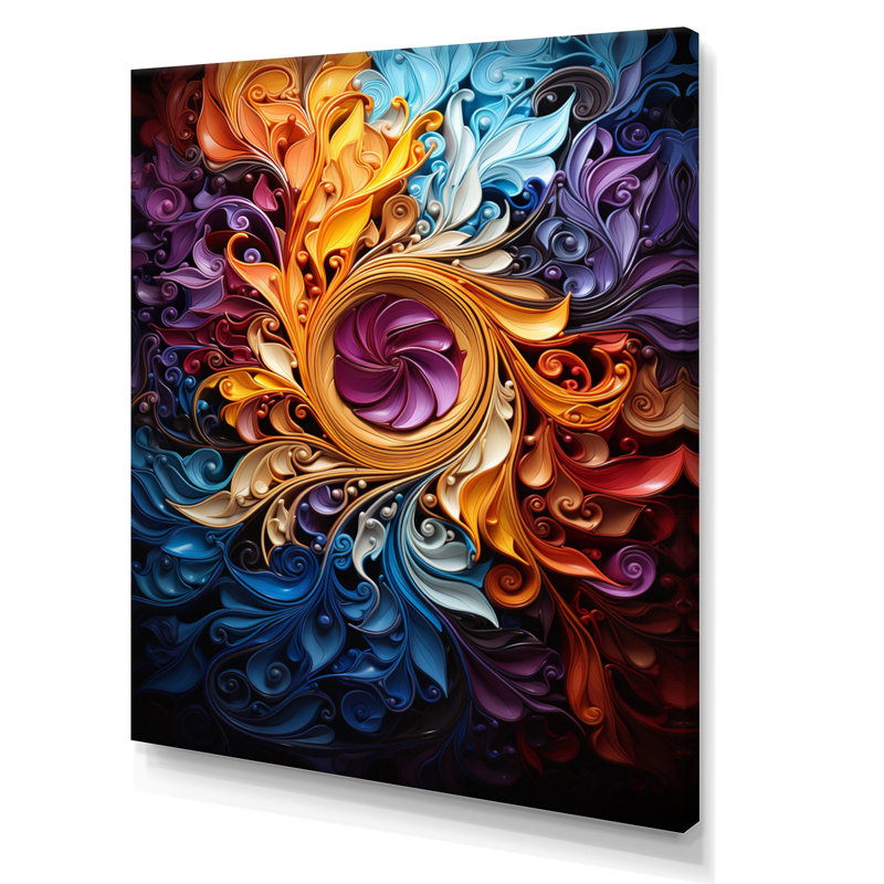 «Haileyjade Spiral Kaleidoscope I», reproduction sur toile, H 32 po x l 24 po x P 1 po