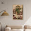 "Cheetah in Spring Bathroom", impression sur toile par Art Remedy, cadre doré, 24 x 36-1360639025-1360639036