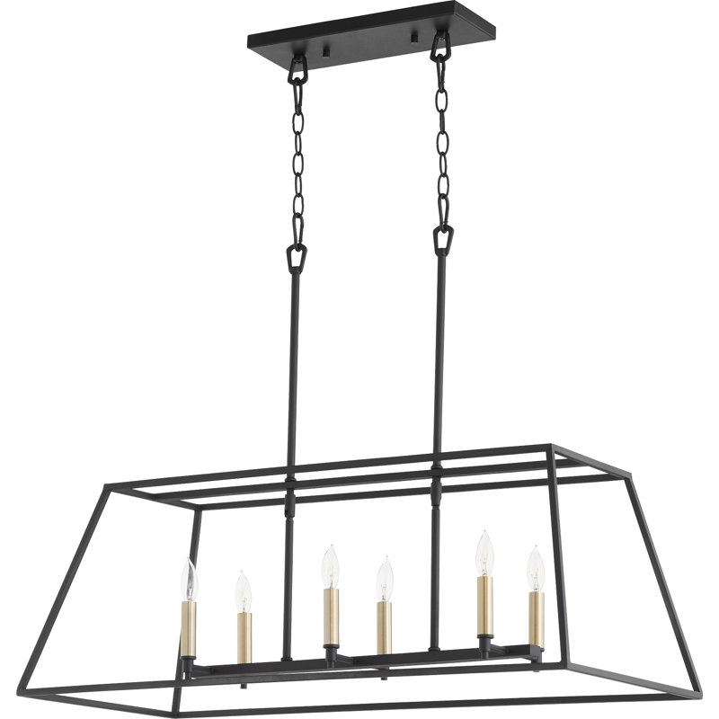 Arletta 6 - Light Kitchen Island Pendant, Noir