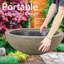 Pot de fleurs rond en polyrésine pour l'extérieur 20,75 po x 20,75 po x 11,5 po Ascend-1833277701-1780992739-1780992736