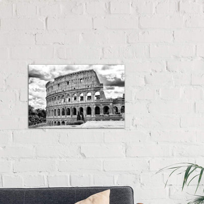 Colosseum In Black & White by Philippe Hugonnard - Wrapped Canvas Print