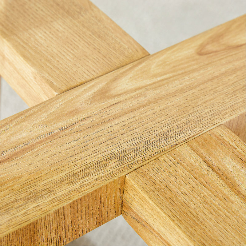 Table basse avec plateau en verre transparent et bois, convenant aux styles de décoration intérieure pour embellir les espaces de vie