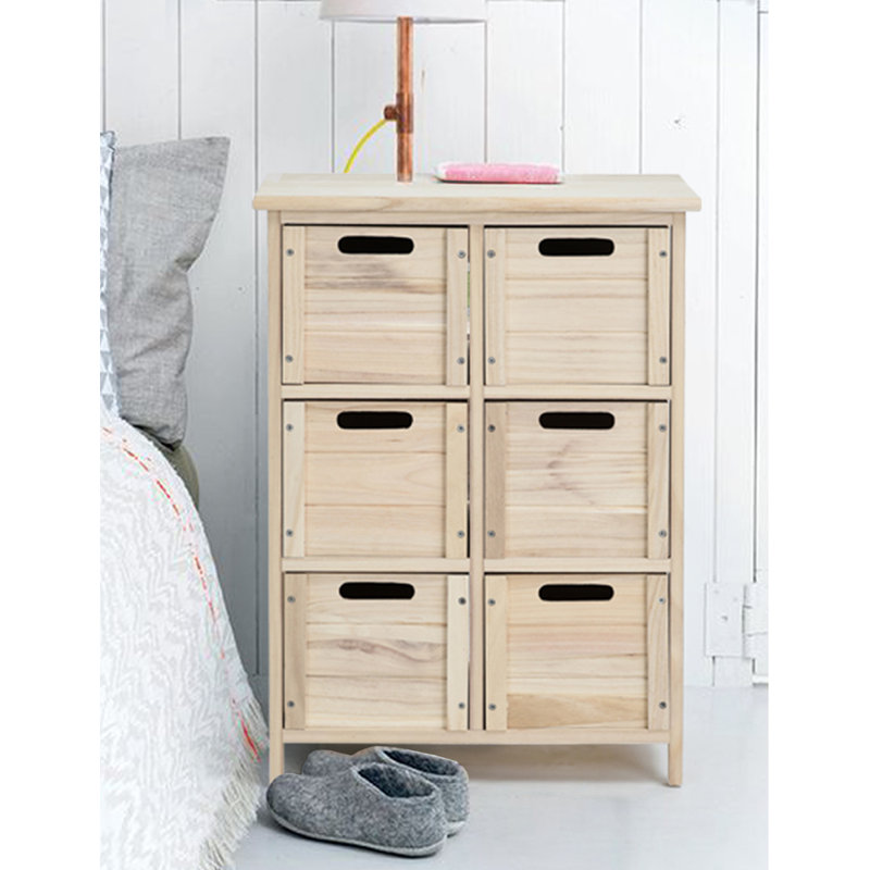Abbotts Solid Wood 51cm W 6 - Drawer Chest of Drawers
