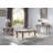 Connell 60"L Rectangular Console Table with Natural Marble Top in Antique Bronze