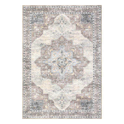 Tapis rectangulaire Braelee avec envers antidérapant