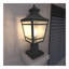 Grand lampadaire d'extérieur, lampadaire en aluminium imperméable 18,1 pouces avec verre transparent, éclairage de terrasse pour poteau de clôture pour jardin, patio, sentier (paquet de 2)