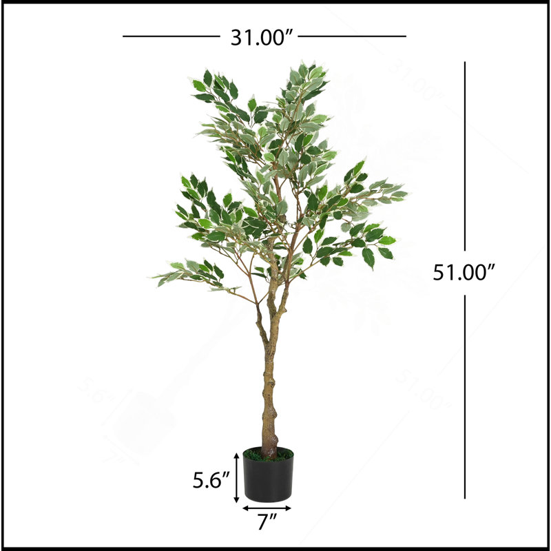 Ficus artificiel 51 po avec pot