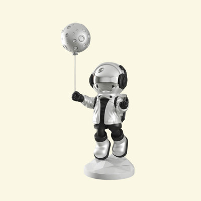 43.31"Balloon astronaut silver floor ornament