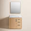 Ensemble de meuble-lavabo simple 36 po avec plateau en pierre et miroir Cloverfield-93496123-93496122