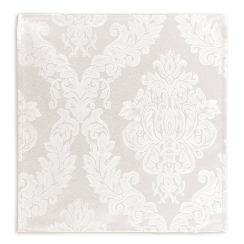 Serviette carrée 100% polyester Burchfield, Blanc