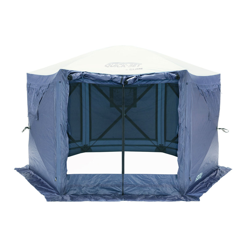 CLAM Quick-Set Pavilion Portable Outdoor Canopy Shelter, Blue, 9' x 9'