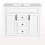 Meuble-lavabo de 36 po avec lavabo supérieur, armoire à miroir, armoire de rangement moderne avec 2 portes à fermeture douce et 2 tiroirs, meuble-lavabo simple-1061596086