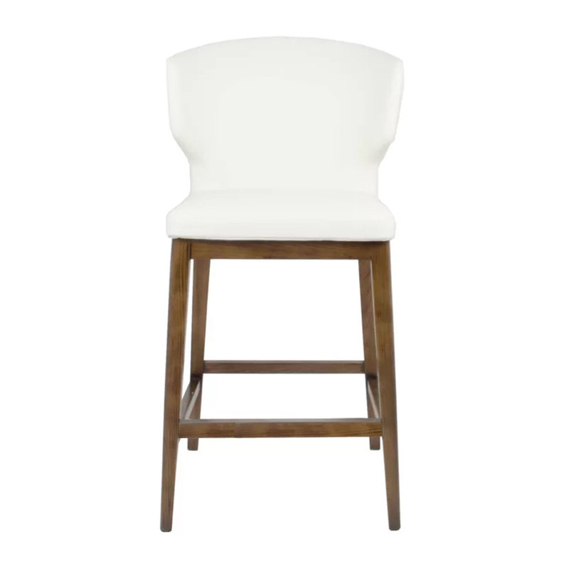 Tabouret de bar et de comptoir Aislinn, Blanc, Tabouret de comptoir (siège d'une hauteur de 26 p