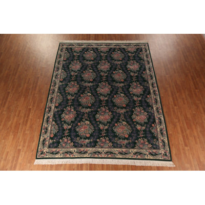Tapis vert Aubusson 9 x 12