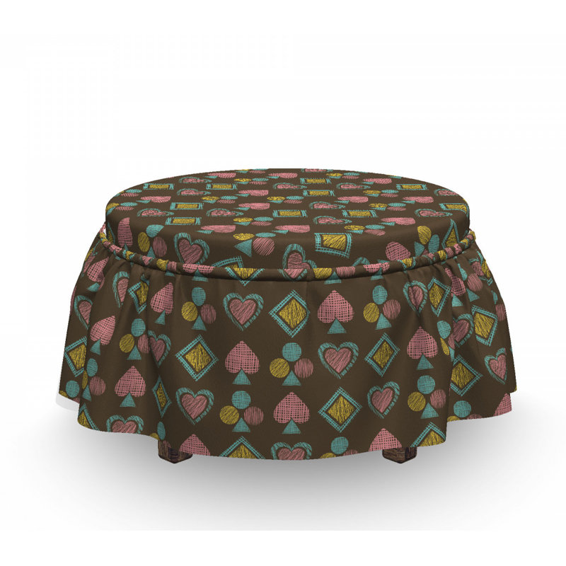 Housse pour repose-pieds grunge play card
