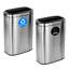 Poubelle en acier inoxydable 10,5 gallons Recycle