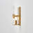 1- Light Gold Metal Textured Glass Wall Sconce