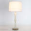 Lampe de table 27 "en albâtre avec base en laiton plaqué pour salon, bureau de chambre à coucher.