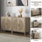 Rattan Sideboard With 2 Doors And Adjustable Shelves