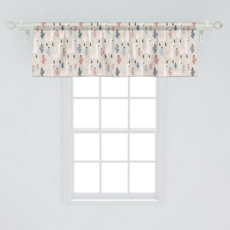 Multicolore de cantonnière lama Ambesonne 54 po x 18 po