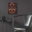 «Vintage Bohemian Elegance Flamingo Burgundy» par Andrea Haase, art mural en verre acrylique, 12 po x 16 po
