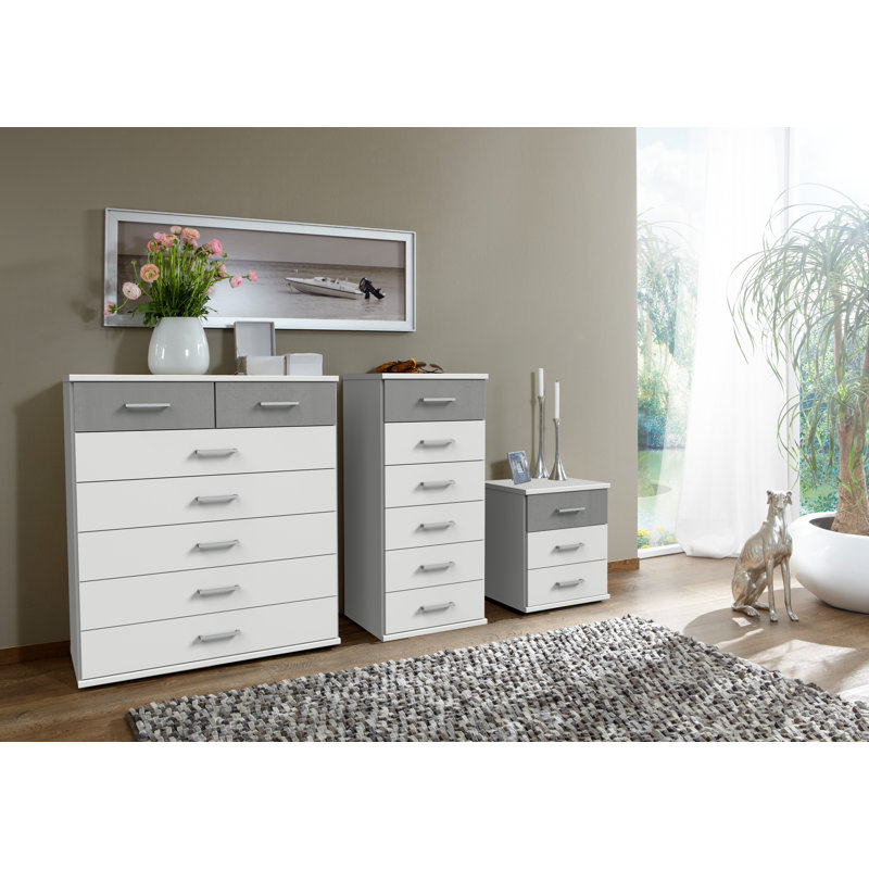 Duo 46cm W Manufactured Wood Bedside Table