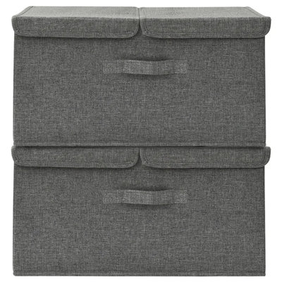 vidaXL Storage Box Fabric Home Organisation Foldable Box Storage Case Chest