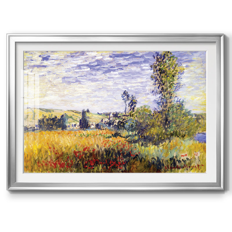 Vetheuil par Monet, reproduction d'art encadrée, Argent, H 19 po x l 27 po x P 1,5 po